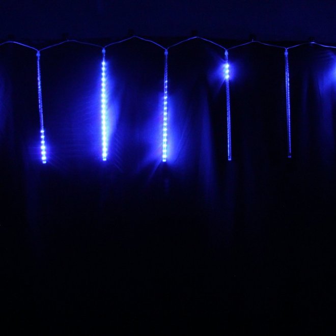 Сменные диодные сосульки диодные (8шт. По 50см.)  Синий цвет,4м