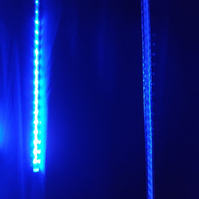 Светодиодная сосулька, синий цвет, 80см