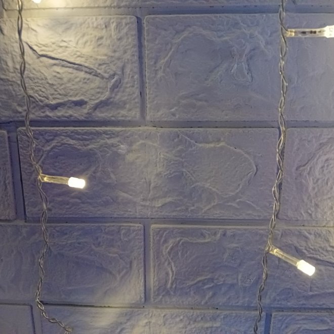 Гирлянда Занавес штора, прозрачный провод, 1,5х1,5м., тёплый белый, IP44